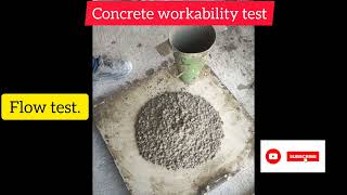 flow table test by using slump cone workability test of concrete flowtable concrete civiltest [upl. by Creigh]