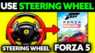 How To Use a Steering Wheel in Forza Horizon 5 2024  Step by Step [upl. by Shadow]