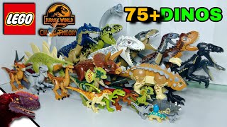 75 LEGO JURASSIC WORLD CHAOS THEORY DINOSAURS  TRex Allosaurus Atrociraptor Bumpy amp More [upl. by Nevet]