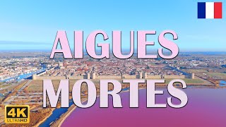 AiguesMortes 4k walking tour Pink salt ponds Ramparts La Cure Gourmande France [upl. by Nazus323]