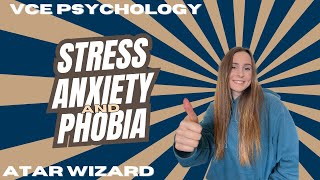 What is stress anxiety and phobia VCE Psychology [upl. by Cleopatra]