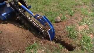 Auger Torque MT900 Trencher on Kubota SVL75 [upl. by Libbey]