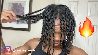 Easy Two Strand Twist Tutorial‼️How To Twist Yo Own Hair For Men And Women [upl. by Narhem]