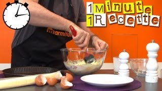 1 Minute 1 Recette  Quiche jambon fromage [upl. by Oisinoid]