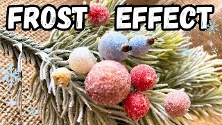 💎StepbyStep Frost Effect on Berries Cones Balls Acorns amp Icicles [upl. by Fairweather686]