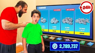 Little Brother STOLE My Credit Card For 24 Hours HE BOUGHT VBUCKS [upl. by Axia]