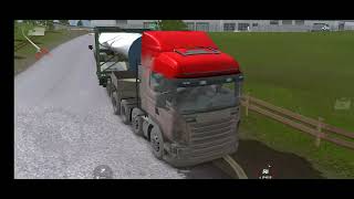 parking longest trailer in truckers of Europe 3 🎮 [upl. by Novyar]