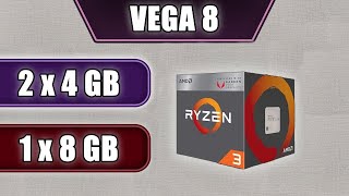 1x8 VS 2x4 RAM Ryzen 3 2200G  VEGA 8 10 Games Testados 720p Benchmarks [upl. by Itsrejk]