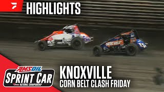 USAC Corn Belt Clash Friday at Knoxville Raceway 53124  Highlights [upl. by Aikel843]