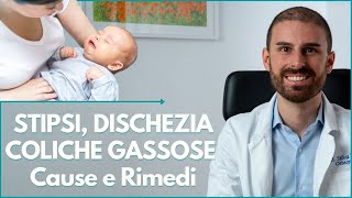 STIPSI DISCHEZIA e COLICHE GASSOSE del NEONATO Cause Rimedi e Massaggio alla Pancia [upl. by Acie427]