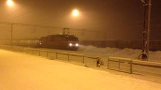 Sr1 3081 in Rovaniemi with sparking pantograph FULL HD 50 FPS [upl. by Ozne]