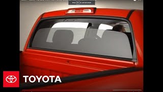 2007  2009 Tundra HowTo Power Sliding Rear Window  Toyota [upl. by Ensoll897]