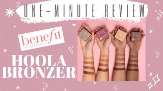 BENEFIT HOOLA BRONZER REVIEW  One Minute Makeup Reviews [upl. by Ahsiyn]