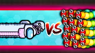 Snakeio🐍 YETI CREWMATE VS RAINBOA SNAKE 🐍 EPIC SNAKEIO GAMEPLAY snakeio games gaming [upl. by Suillenroc]