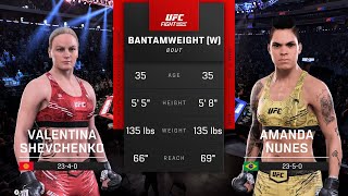 Valentina Shevchenko vs Amanda Nunes Full Fight  UFC 5 Fight Night [upl. by Aivizt]