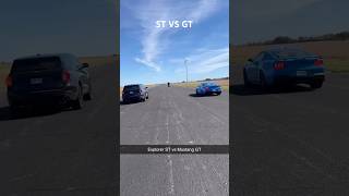 Ford Explorer ST vs Ford Mustang GT viralvideo fordexplorer fordmustang explorerst mustanggt [upl. by Arrait907]