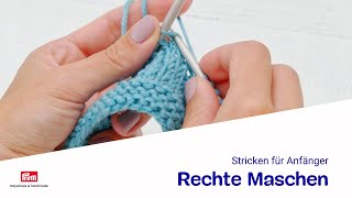 Stricken für Anfänger  Rechte Maschen  How to Knit Knit Stitches [upl. by Ymled]