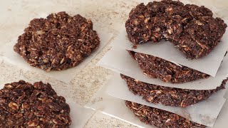 2 Minutes NO BAKE Chocolate Oatmeal Cookies [upl. by Almeda]