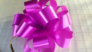 How To Make A Puff Bow  A Tutorial On How To Make A Bow For Flower Bouquets [upl. by Esirahs554]