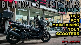 YAMAHA NMAX 2020  1ST PMS  POINTERS IN TAKING CARE OF YOUR SCOOTER  THE BLANCA EFFECT Motodeck [upl. by Drofnelg971]