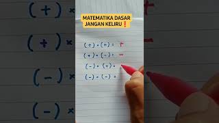 MATEMATIKA DASAR JANGAN KELIRU❗❗❗ matematika matematikadasar math positif negatif [upl. by Westlund]