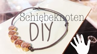 Schiebeknoten für Armbänder  DIY  PerlenReich [upl. by Perkin]