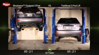 Shockwave Equipped 2Post Lift Speed Comparison  Lexus [upl. by Yenruoj423]