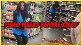 Walmart Employee Destroys Store After Being Fired Weeks before Christmas [upl. by Ocer]