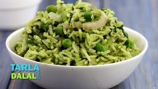 Spinach and Green Pea Rice by Tarla Dalal [upl. by Shuman]