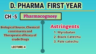 AstringentsCH5L4PharmacognosyDPharmFirst year [upl. by Acihsay288]