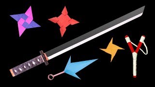 Top 06 Easy Origami Ninja StarswordKnife  How to make [upl. by Bouton]