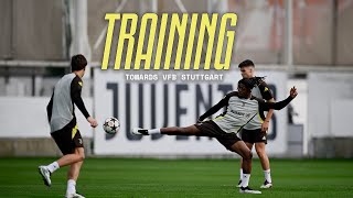 Juventus Training Ahead Of Champions League  Eyes on VfB Stuttgart [upl. by Nainatrad]