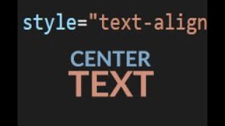 How to align text center in html 5 [upl. by Aleron7]