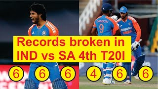 India Vs South Africa  4th t20 2024  World Record [upl. by Aehtna]