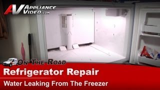 Kenmore Refrigerator Repair  Water Leaking From the Freezer  Evaporator Drain Pan [upl. by Valentino]