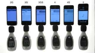 Speaker Volume Test iPhone 2G vs 3G vs 3GS vs 4 vs 4S vs 5 [upl. by Ynnod]