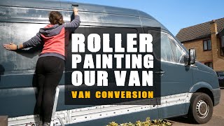 How to rollerpaint your van under £100 [upl. by Asiat684]