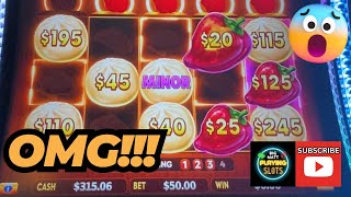 YUMMY SPICY JACKPOT AT 50 MAX BET massive  max  highlimit [upl. by Ellenohs]