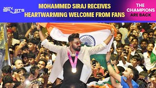 Mohammed Siraj News  Mohammed Siraj Receives Heartwarming Welcome From Fans In Hyderabad [upl. by Drewett]