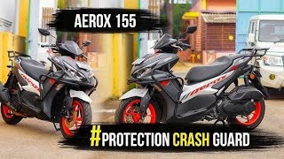 Yamaha Aerox 155 modified PART2 खर्चा Crash Guard Saddle Stay  Top Rack Set  PPF 2024 [upl. by Elleon]