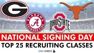 College Football Signing Day Top 25 Recruiting Classes For 2024 [upl. by Nivat128]