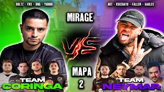 TEAM NEYMAR VS TEAM LOUD CORINGA quase perderam de virada  ShowMatch in CS2  Mirage Mapa 2 [upl. by Alihs359]