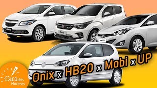 ONIX  HB20  MOBI  UP DESCUBRA QUAL O MELHOR   Giro Avalia 01 [upl. by Pretrice]