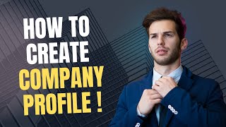 HOW TP MAKE PROFESSTIONAL COMPANY PROFILE  companyprofile businessprofile [upl. by Zahc]