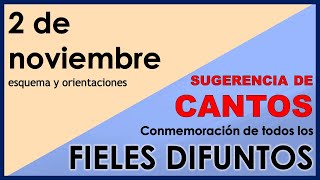 🟣CANTOS PARA LOS FIELES DIFUNTOS │2 de noviembre 2024│Cantos de entrada comunión y salida [upl. by Skricki]