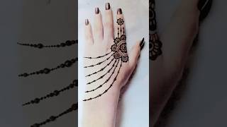 Necklace style back hand beautiful 😘💕mehndi design necklace style mehndi [upl. by Call]