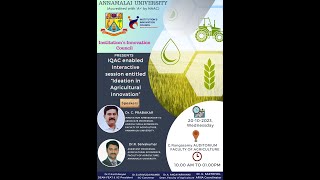 Ideation in Agricultural Innovation  IIC60  Annamalai University [upl. by Tniassuot]