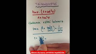 Trigonometrik Özdeşlikler 2025 maths trigonometry aytmatematik [upl. by Niuqaoj]