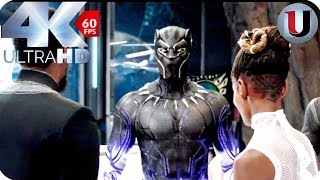 Black Panther  quotNew Suitquot TChalla and Shuri  MOVIE CLIP 4K HD [upl. by Airtemed]