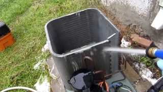 HVACRUUD CONDENSING UNIT FULL CLEANING PART 1 [upl. by Nolyd]